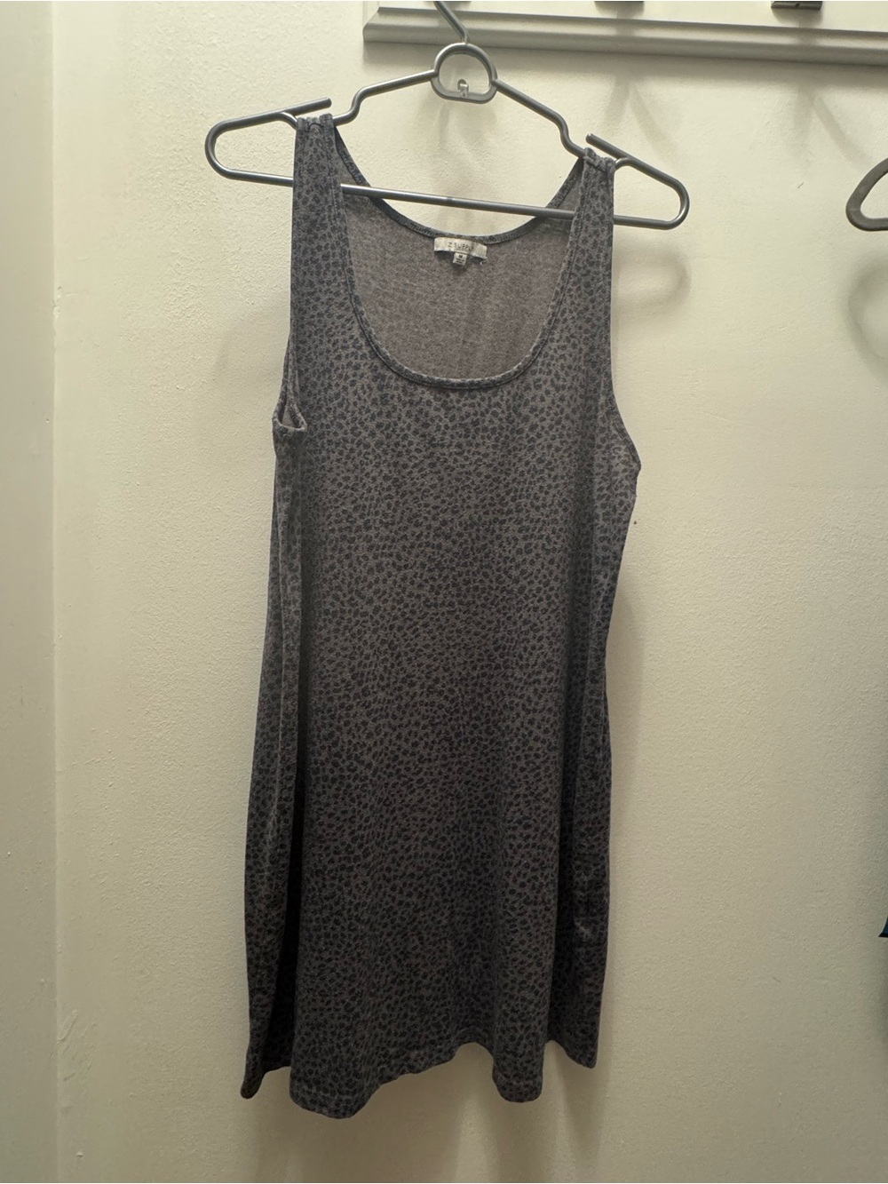 Z Supply Grey Leopard-Print Sleeveless Mini Dress